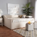 Baxton Studio Haylie Modern and Contemporary Beige Fabric Upholstered Queen Size Daybed - BSOCF9046-B-Beige-Daybed-Q