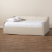 Baxton Studio Haylie Modern and Contemporary Beige Fabric Upholstered Queen Size Daybed - BSOCF9046-B-Beige-Daybed-Q