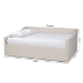 Baxton Studio Haylie Modern and Contemporary Beige Fabric Upholstered Queen Size Daybed - BSOCF9046-B-Beige-Daybed-Q