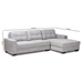 Baxton Studio Langley Modern and Contemporary Light Grey Fabric Upholstered Sectional Sofa with Right Facing Chaise - BSOJ099C-Light Grey-RFC