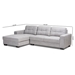 Baxton Studio Langley Modern and Contemporary Light Grey Fabric Upholstered Sectional Sofa with Left Facing Chaise - BSOJ099C-Light Grey-LFC