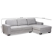 Baxton Studio Nevin Modern and Contemporary Light Grey Fabric Upholstered Sectional Sofa with Right Facing Chaise - BSOJ099S-Light Grey-RFC