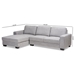 Baxton Studio Nevin Modern and Contemporary Light Grey Fabric Upholstered Sectional Sofa with Left Facing Chaise - BSOJ099S-Light Grey-LFC