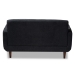 Baxton Studio Allister Mid-Century Modern Dark Grey Fabric Upholstered Loveseat - BSOJ1453-Dark Grey-LS
