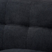 Baxton Studio Allister Mid-Century Modern Dark Grey Fabric Upholstered Loveseat - BSOJ1453-Dark Grey-LS