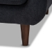 Baxton Studio Allister Mid-Century Modern Dark Grey Fabric Upholstered Loveseat - BSOJ1453-Dark Grey-LS