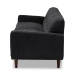 Baxton Studio Allister Mid-Century Modern Dark Grey Fabric Upholstered Sofa - BSOJ1453-Dark Grey-SF