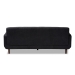 Baxton Studio Allister Mid-Century Modern Dark Grey Fabric Upholstered Sofa - BSOJ1453-Dark Grey-SF
