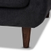 Baxton Studio Allister Mid-Century Modern Dark Grey Fabric Upholstered Sofa - BSOJ1453-Dark Grey-SF