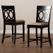 Baxton Studio Verina Modern and Contemporary Sand Fabric Upholstered Espresso Brown Finished Wood Counter Stool (Set of 2) - BSORH323P-Sand/Dark Brown-PS