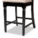 Baxton Studio Verina Modern and Contemporary Sand Fabric Upholstered Espresso Brown Finished 5-Piece Wood Pub Set - BSORH323P-Sand/Dark Brown-5PC Pub Set