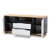 Baxton Studio Reed Mid-Century Modern Multicolor 2-Door Wood Dining Room Sideboard - BSOMPC8005-Oak/Grey/White-Sideboard