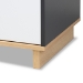 Baxton Studio Reed Mid-Century Modern Multicolor 2-Door Wood Dining Room Sideboard - BSOMPC8005-Oak/Grey/White-Sideboard