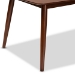 Baxton Studio Edna Mid-Century Modern Walnut Finished Wood Dining Table - BSOFlora-Walnut-DT