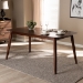 Baxton Studio Edna Mid-Century Modern Walnut Finished Wood Dining Table - BSOFlora-Walnut-DT