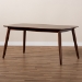 Baxton Studio Edna Mid-Century Modern Walnut Finished Wood Dining Table - BSOFlora-Walnut-DT