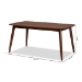 Baxton Studio Edna Mid-Century Modern Walnut Finished Wood Dining Table - BSOFlora-Walnut-DT