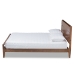 Baxton Studio Avena Mid-Century Modern Walnut Finished Wood Queen Size Platform bed - BSOAvena-Walnut-Queen