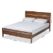 Baxton Studio Avena Mid-Century Modern Walnut Finished Wood Queen Size Platform bed - BSOAvena-Walnut-Queen