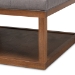 Baxton Studio Alvere Modern and Contemporary Grey Fabric Upholstered Walnut Finished Cocktail Ottoman - BSOBBT5365-Grey/Walnut-Otto