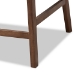 Baxton Studio Larine Modern and Contemporary Light Grey Fabric Upholstered Walnut Finished 2-Piece Wood Counter Stool Set - BSOBoba-Light Grey/Walnut-Counter Stool