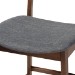 Baxton Studio Larine Modern and Contemporary Dark Grey Fabric Upholstered Walnut Finished 2-Piece Wood Counter Stool Set - BSOBoba-Dark Grey/Walnut-Counter Stool