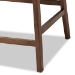 Baxton Studio Larine Modern and Contemporary Dark Grey Fabric Upholstered Walnut Finished 2-Piece Wood Counter Stool Set - BSOBoba-Dark Grey/Walnut-Counter Stool