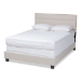 Baxton Studio Ansa Modern and Contemporary Beige Fabric Upholstered Full Size Bed
