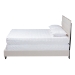 Baxton Studio Ansa Modern and Contemporary Beige Fabric Upholstered Full Size Bed - BSOCF9084C-Beige-Full