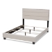 Baxton Studio Ansa Modern and Contemporary Beige Fabric Upholstered Full Size Bed - BSOCF9084C-Beige-Full