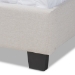 Baxton Studio Ansa Modern and Contemporary Beige Fabric Upholstered Full Size Bed - BSOCF9084C-Beige-Full
