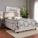 Baxton Studio Ansa Modern and Contemporary Beige Fabric Upholstered Full Size Bed - BSOCF9084C-Beige-Full