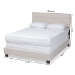 Baxton Studio Ansa Modern and Contemporary Beige Fabric Upholstered Full Size Bed - BSOCF9084C-Beige-Full