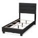 Baxton Studio Ansa Modern and Contemporary Dark Grey Fabric Upholstered Twin Size Bed - BSOCF9084C-Charcoal-Twin
