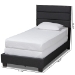 Baxton Studio Ansa Modern and Contemporary Dark Grey Fabric Upholstered Twin Size Bed - BSOCF9084C-Charcoal-Twin