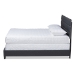 Baxton Studio Ansa Modern and Contemporary Dark Grey Fabric Upholstered Full Size Bed - BSOCF9084C-Charcoal-Full