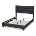 Baxton Studio Ansa Modern and Contemporary Dark Grey Fabric Upholstered Full Size Bed - BSOCF9084C-Charcoal-Full