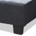 Baxton Studio Ansa Modern and Contemporary Dark Grey Fabric Upholstered Full Size Bed - BSOCF9084C-Charcoal-Full