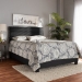 Baxton Studio Ansa Modern and Contemporary Dark Grey Fabric Upholstered Full Size Bed - BSOCF9084C-Charcoal-Full