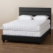 Baxton Studio Ansa Modern and Contemporary Dark Grey Fabric Upholstered Full Size Bed - BSOCF9084C-Charcoal-Full