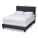 Baxton Studio Ansa Modern and Contemporary Dark Grey Fabric Upholstered Full Size Bed - BSOCF9084C-Charcoal-Full