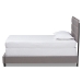 Baxton Studio Ansa Modern and Contemporary Grey Fabric Upholstered Twin Size Bed - BSOCF9084C-Grey-Twin