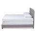 Baxton Studio Ansa Modern and Contemporary Grey Fabric Upholstered Full Size Bed - BSOCF9084C-Grey-Full