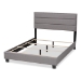Baxton Studio Ansa Modern and Contemporary Grey Fabric Upholstered Full Size Bed - BSOCF9084C-Grey-Full