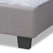 Baxton Studio Ansa Modern and Contemporary Grey Fabric Upholstered King Size Bed - BSOCF9084C-Grey-King