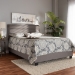 Baxton Studio Ansa Modern and Contemporary Grey Fabric Upholstered Full Size Bed - BSOCF9084C-Grey-Full