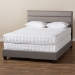 Baxton Studio Ansa Modern and Contemporary Grey Fabric Upholstered Full Size Bed - BSOCF9084C-Grey-Full