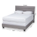 Baxton Studio Ansa Modern and Contemporary Grey Fabric Upholstered Full Size Bed - BSOCF9084C-Grey-Full