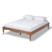 Baxton Studio Marieke Vintage French Inspired Ash Wanut Finished Queen Size Wood Bed Frame