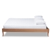 Baxton Studio Marieke Vintage French Inspired Ash Wanut Finished Queen Size Wood Bed Frame - BSOMG97132-Ash Walnut-Queen-Frame